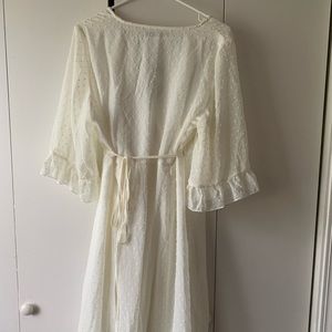 Boohoo Dresses - NEW Boohoo White Chiffon Wrap Midi Dress Boohoo Dresses - NEW Boohoo White Chiffon Wrap Midi Dress